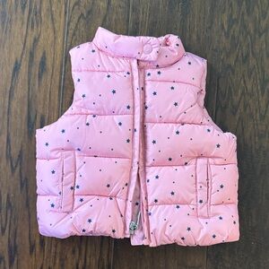 GAP Pink Star Puffer Vest for Kids
